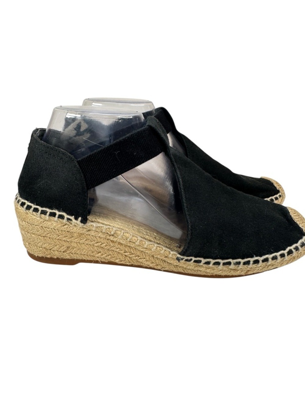 Tory Burch Catalina 3 Black Espadrille Wedge Sandals Resort Chic Womens 10